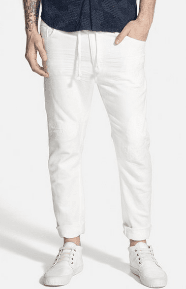 white jogger pants men