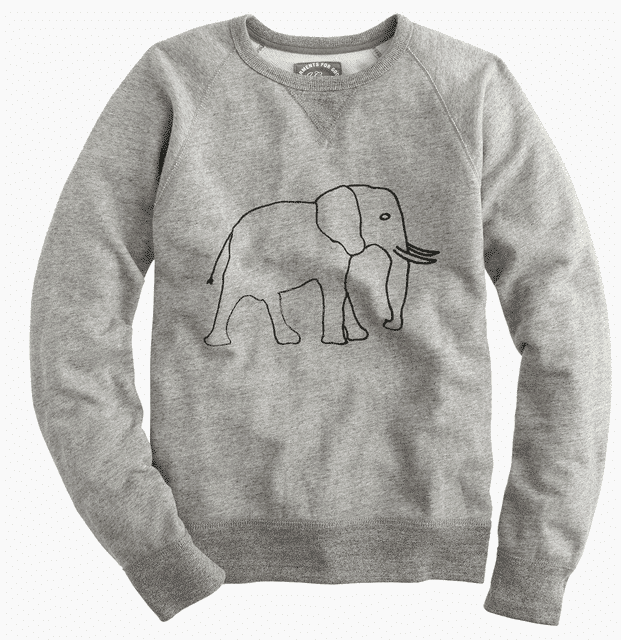 J Crew Elephant Sweatshirt in Gray for Men