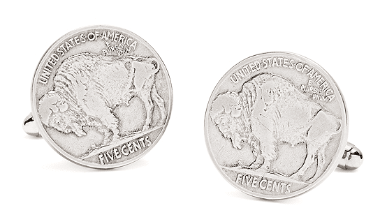 buffalo nickel cufflinks