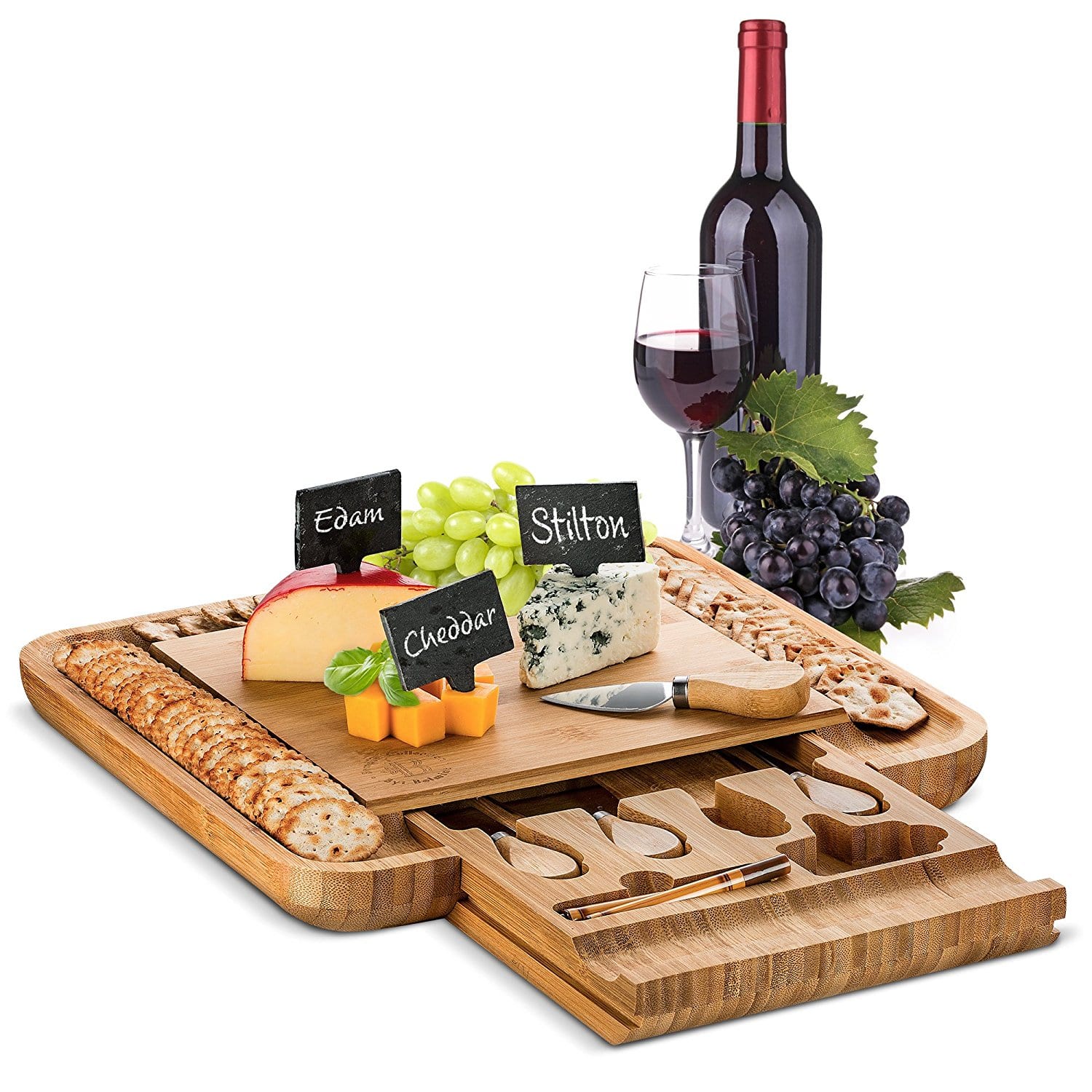 Bamboo Cheese Board and Cutlery Set