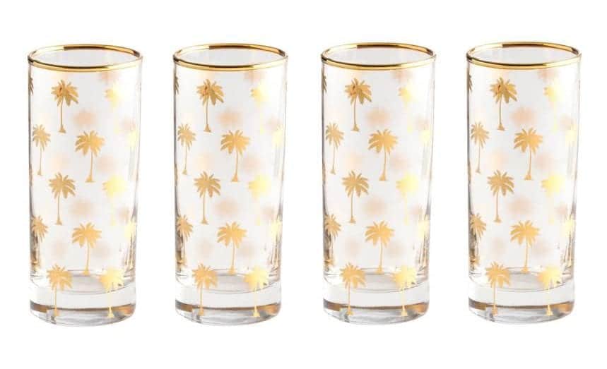 Palm Tree Highball Glasses