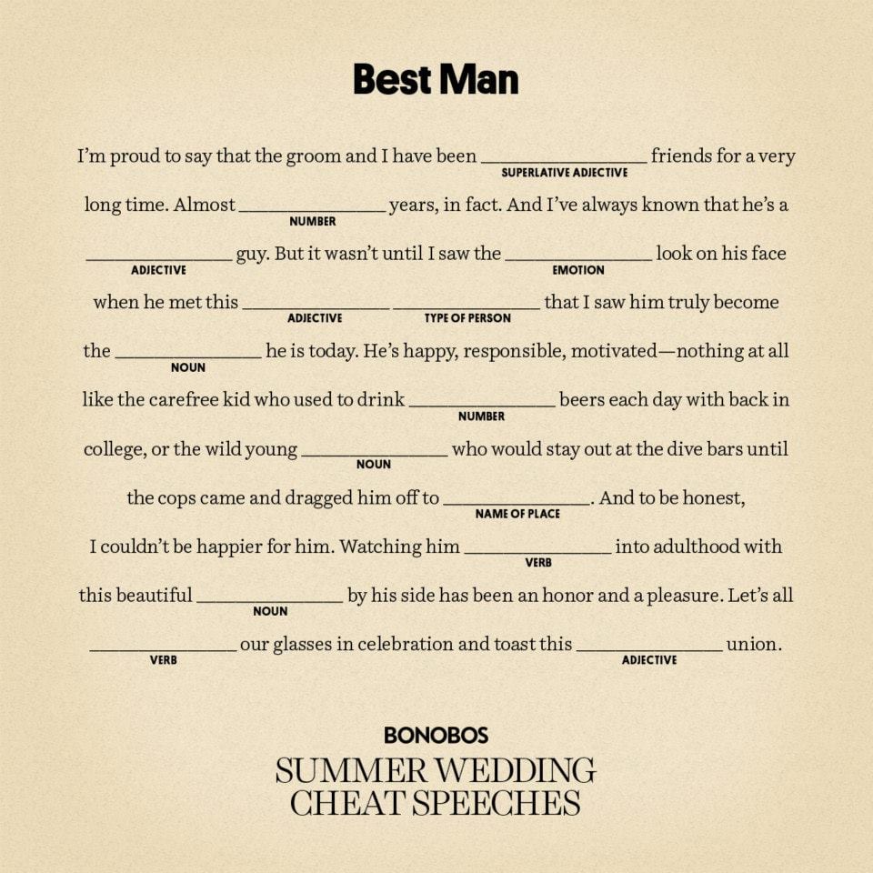 how to write a best man speech uk